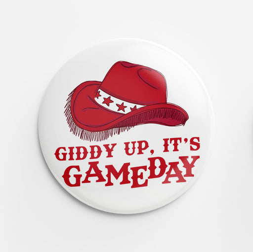 Giddy Up Button (red)