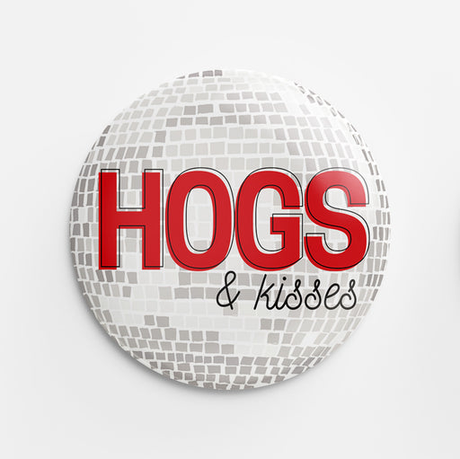 Hogs and Kisses Button