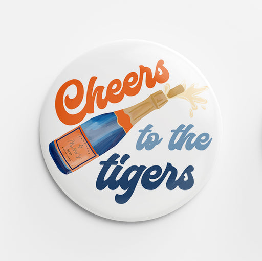 Cheers Tigers Button (navy)