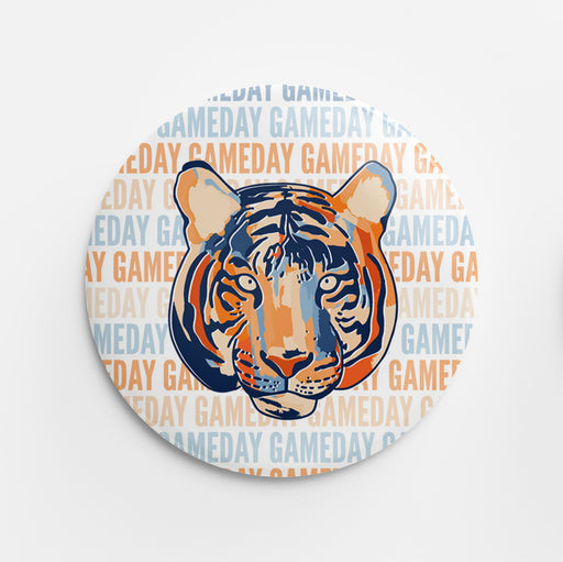 Tiger Gameday Button (Navy & Orange)