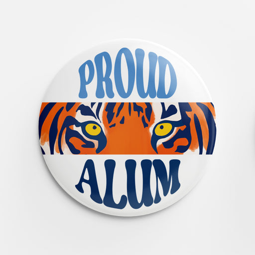 Proud Alum Button (Orange & Navy)