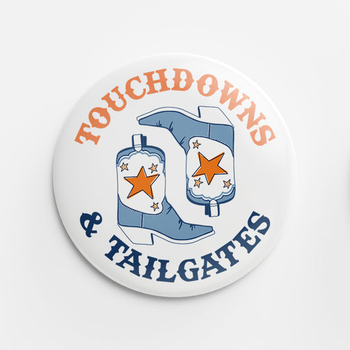 Tailgates Button (Orange & Navy)