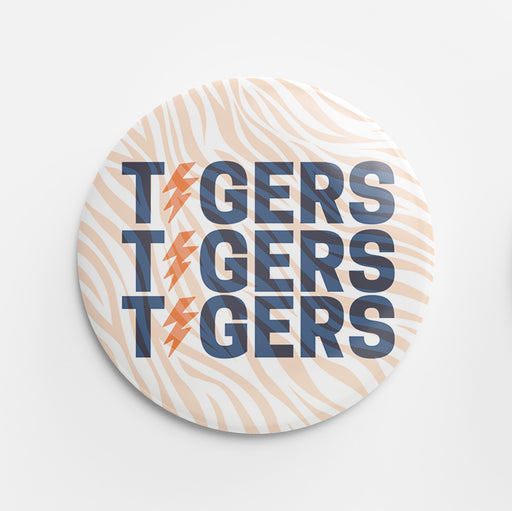 Tigers x3 Bolt Button (orange & navy)