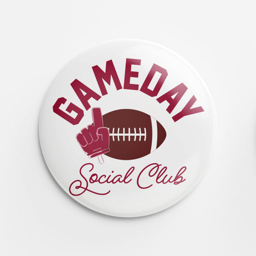 Gameday Social Club Button (crimson)