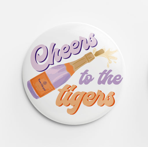 Cheers Tigers Button (orange)