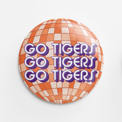 Disco Tigers Button (purple)