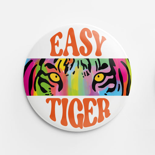 Eye of the Tiger Orange Button