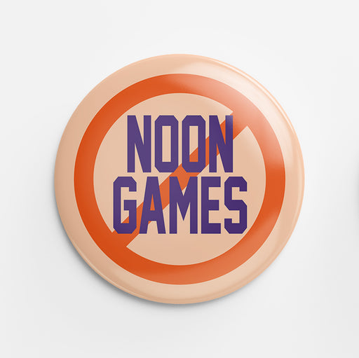 Noon Games Button (orange & purple)