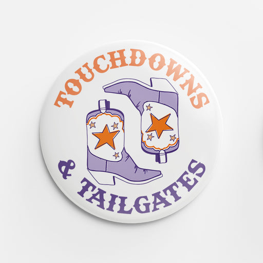 Tailgates Button (purple&orange)