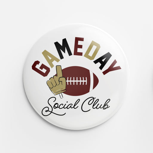 Gameday Social Club Button (maroon & gold)