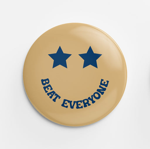 Beat Everyone Button (blue&gold)