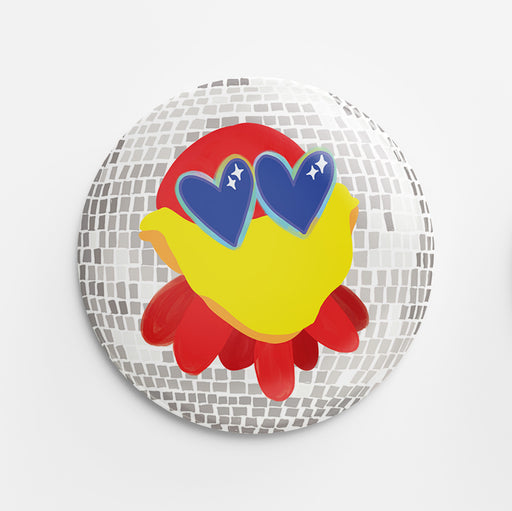 RCJH Heart Eyed Disco Button