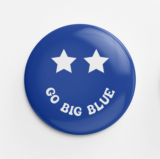 Big Blue Smiley Button