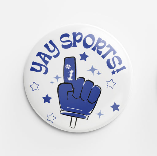 Yay Sports! Button (blue)