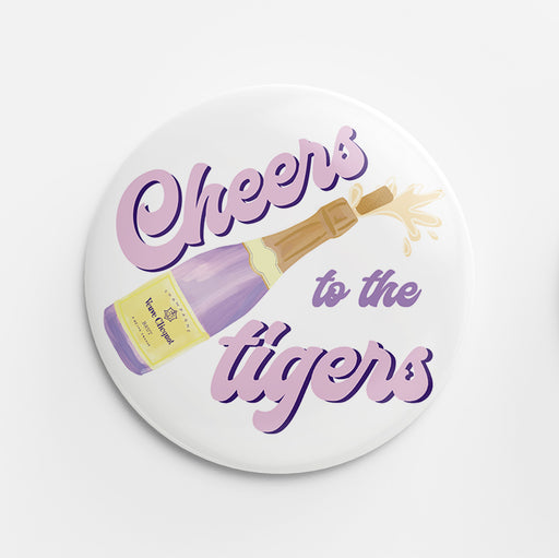 Cheers Tigers Button (yellow)