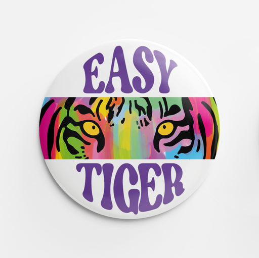 Eye of the Tiger Purple Button