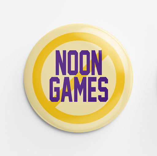 Noon Games Button (yellow & purple)