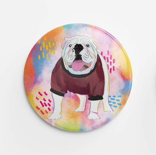 Maroon Jersey Dawg Button