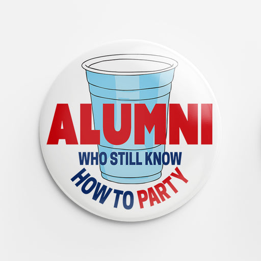 Alumni Button (red & blue)