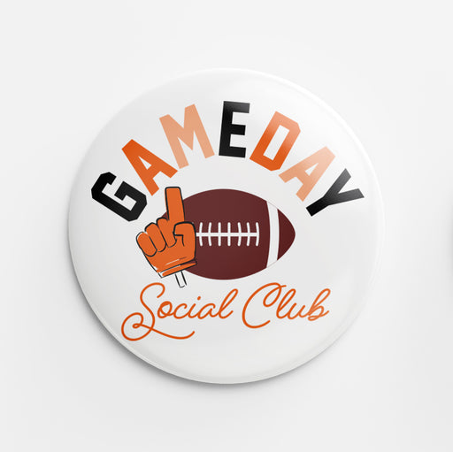 Gameday Social Club Button (Black & Orange)