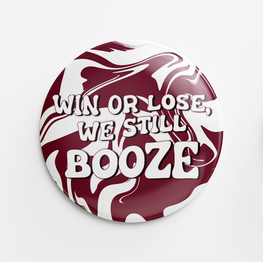 Booze Button (maroon)