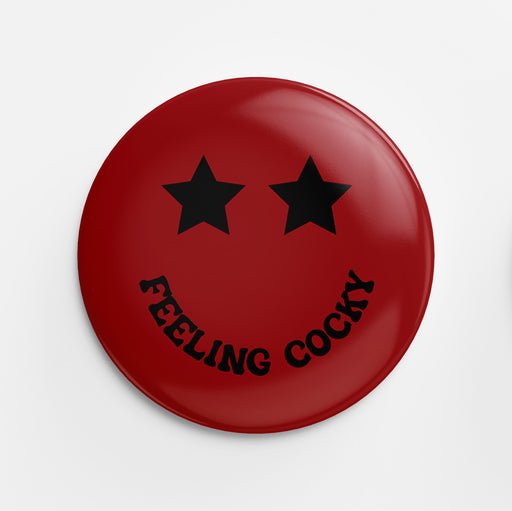 Feeling Cocky Smiley Button